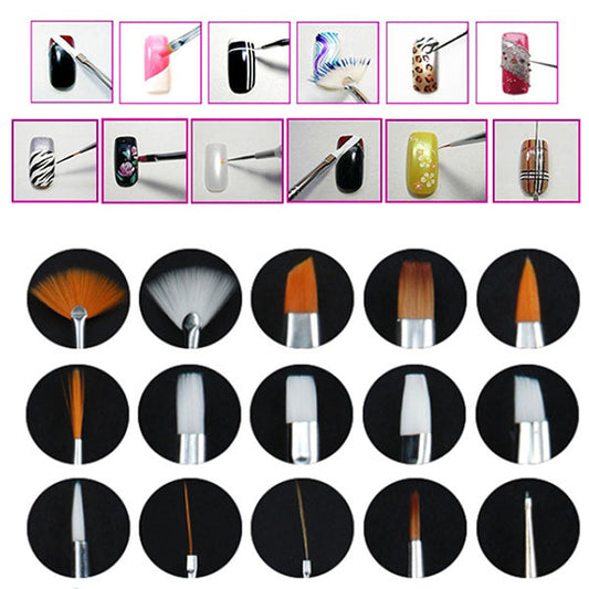 Nagelkwasten set | Meerdere kleuren