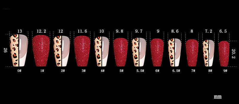 Nepnagels Red Color Leopard Print Ballet