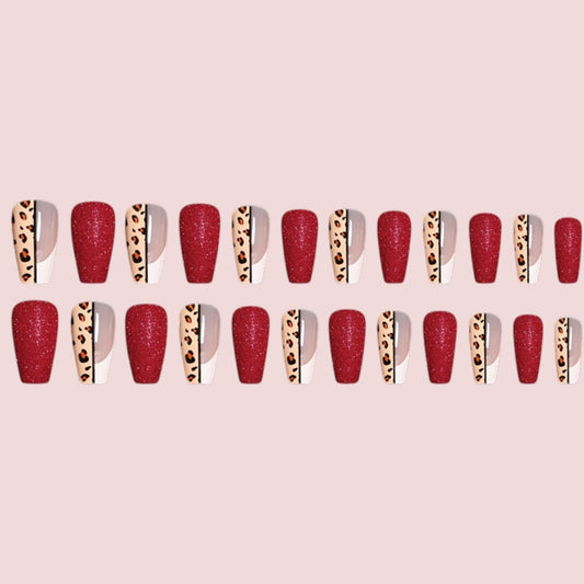 Nepnagels Red Color Leopard Print Ballet