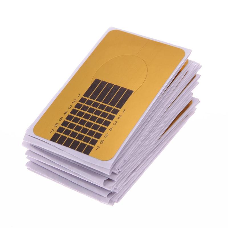 50 stuks Franse Nagelvorm Tips Gouden Nagel Uitbreiding Kunst