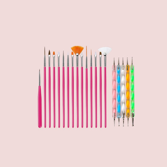 Nagelkwasten set | Meerdere kleuren