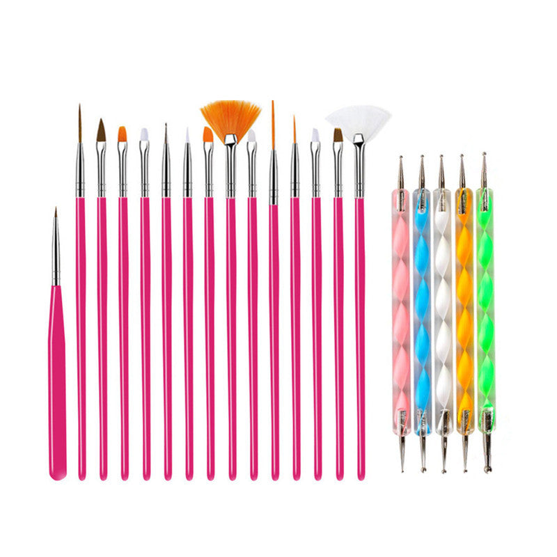 Nagelkwasten set | Meerdere kleuren