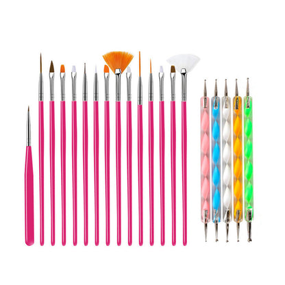 Nagelkwasten set | Meerdere kleuren