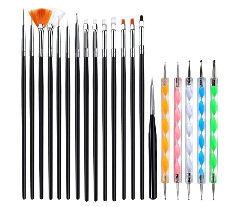 Nagelkwasten set | Meerdere kleuren
