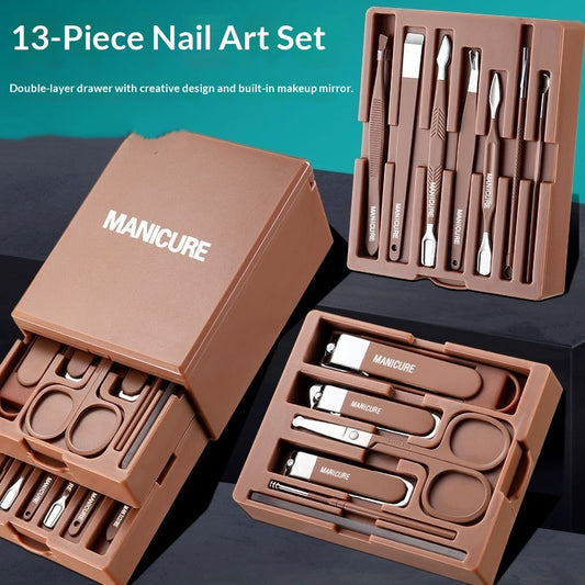 Carbon Steel Manicure Tool Multifunctionele Nagelknipper Set | Meerdere kleuren
