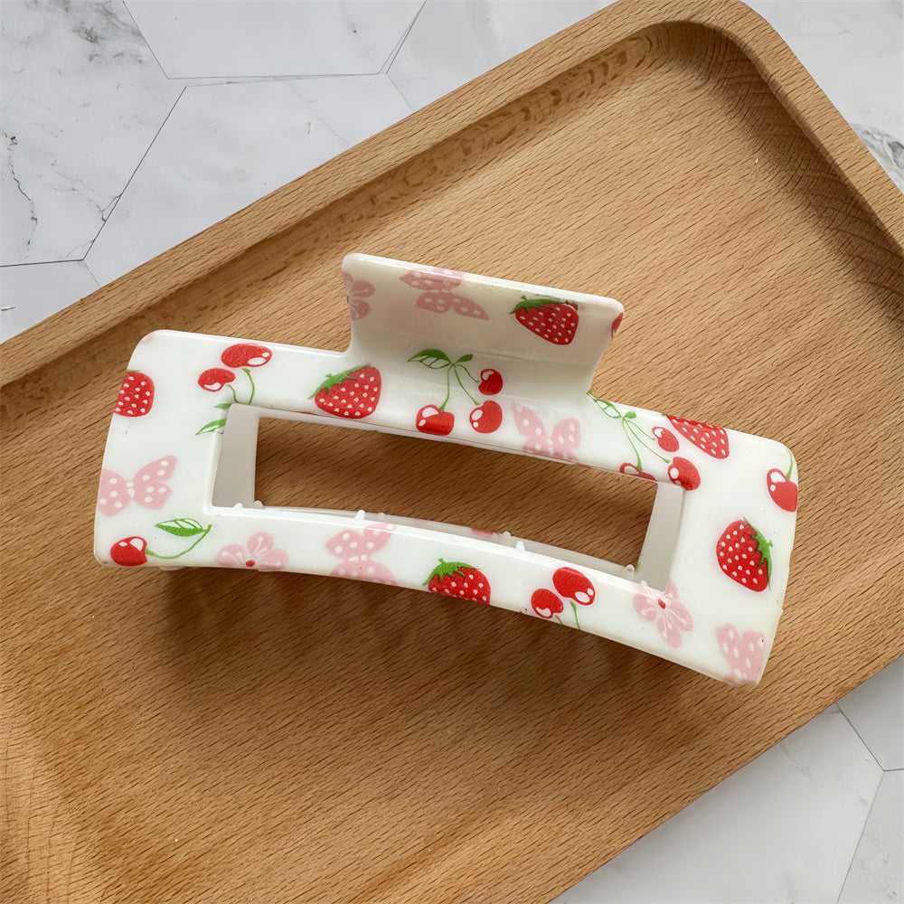 Kleur bedrukt fruitelement haaraccessoires voor dames haarspeldjes | Meerdere kleuren