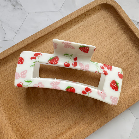 Kleur bedrukt fruitelement haaraccessoires voor dames haarspeldjes | Meerdere kleuren