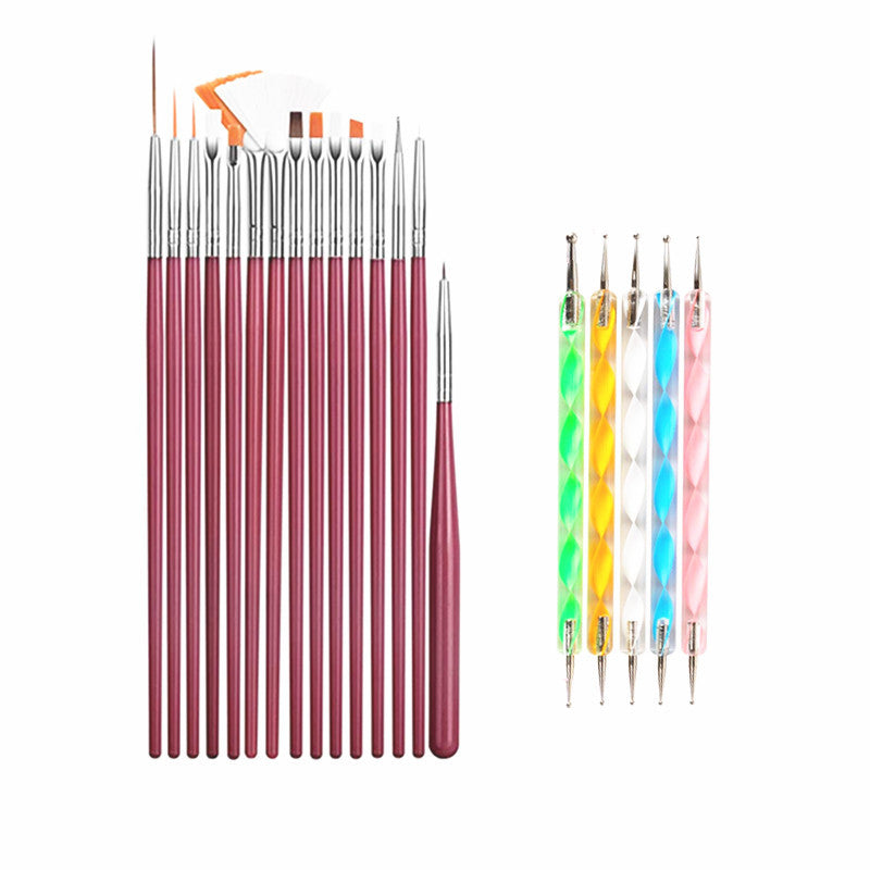 Nagelkwasten set | Meerdere kleuren
