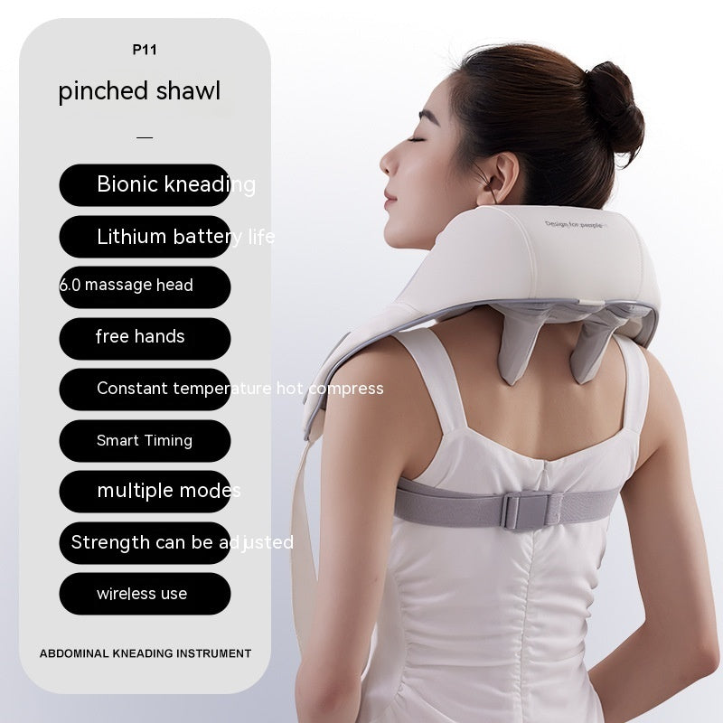 schouder- en nekmassager clip met kneedfunctie en elektrisch