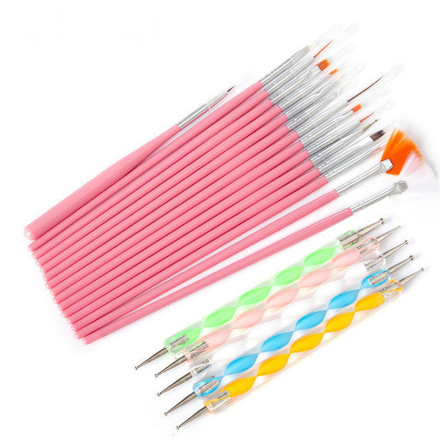 Nagelkwasten set | Meerdere kleuren