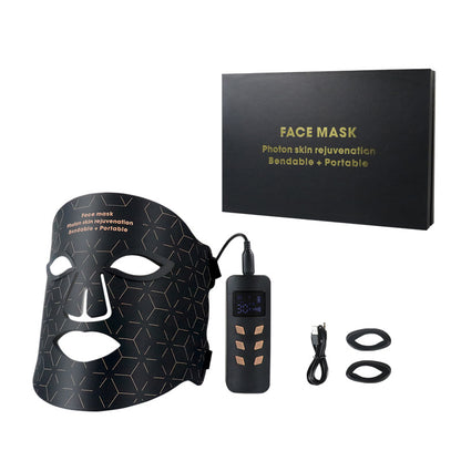 LED Siliconen Masker Gezichtshals Rood Blauw licht