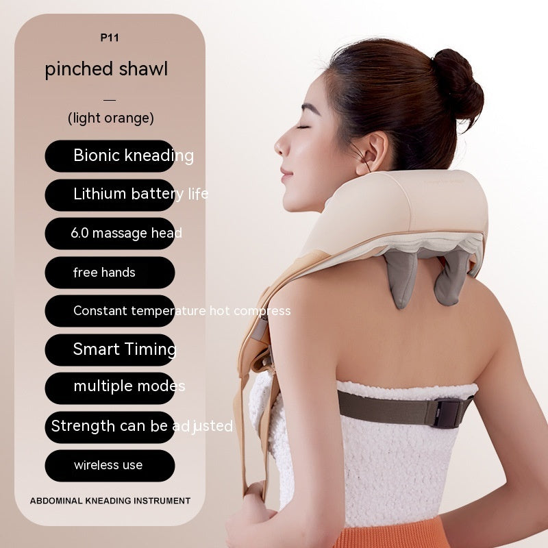 schouder- en nekmassager clip met kneedfunctie en elektrisch
