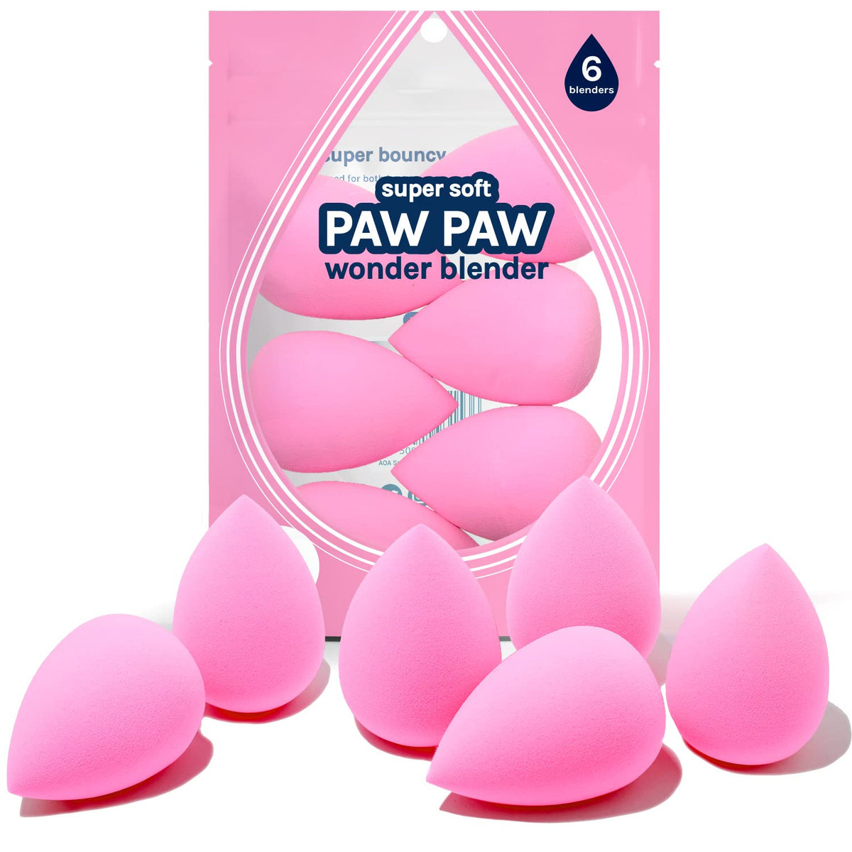 Makeup sponge 6 stuks
