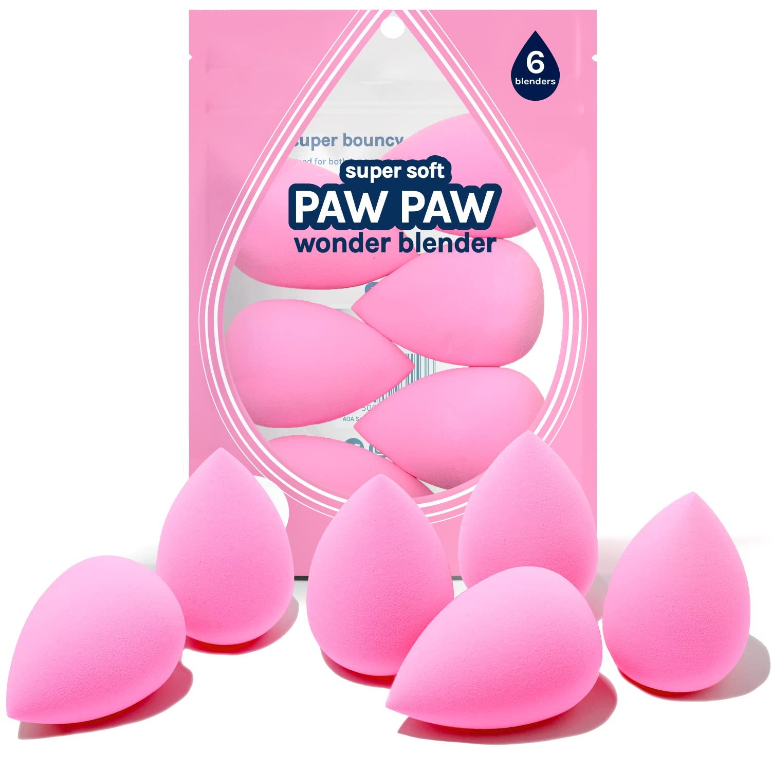 Makeup sponge 6 stuks